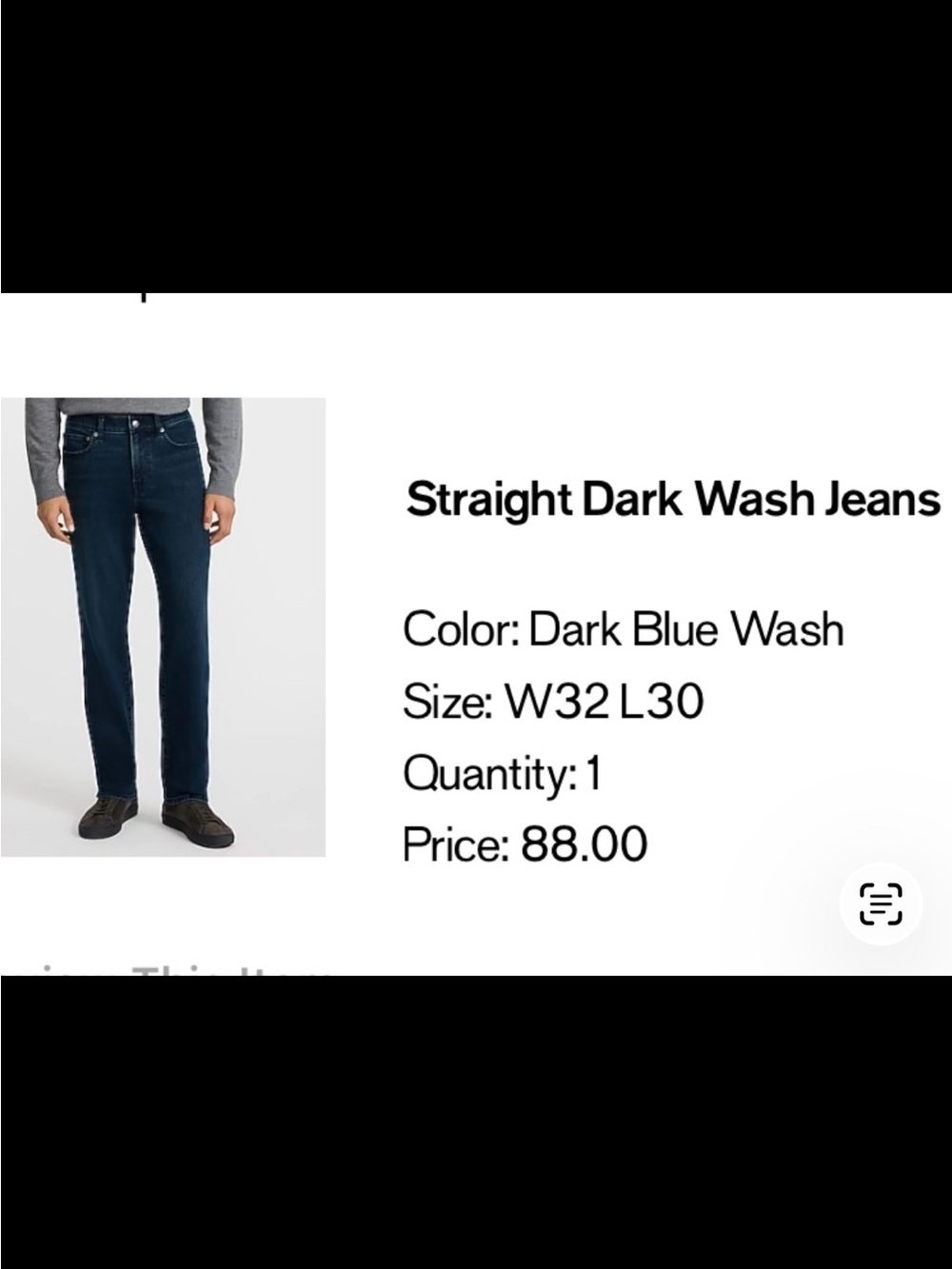 Express Men's Straight Jeans in Dark Blue Wash